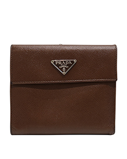 Prada Wallet, Saffiano Leather, Brown, 1*